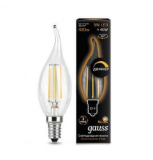 Светодиодная лампа для диммера Gauss E14 5W 2700К прозрачная 104801105-D