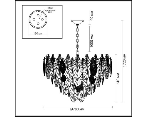 Дополнительное фото Люстра подвесная Odeon Light Lace 5052/21: Купить в Интернет магазин освещения GCSVET.RU