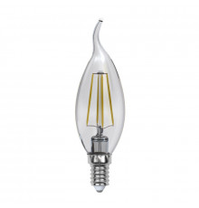 Филаментная лампа светодиодная Uniel E14 5W 3000K прозрачная LED-CW35-5W/WW/E14/CL/MB GLM10TR