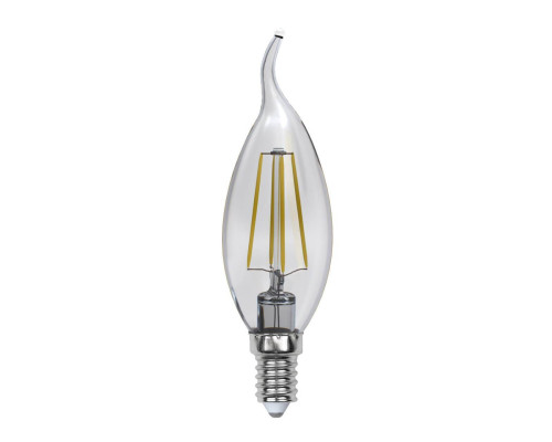 Основное фото Филаментная лампа светодиодная Uniel E14 5W 3000K прозрачная LED-CW35-5W/WW/E14/CL/MB GLM10TR: Купить в Интернет магазин освещения GCSVET.RU