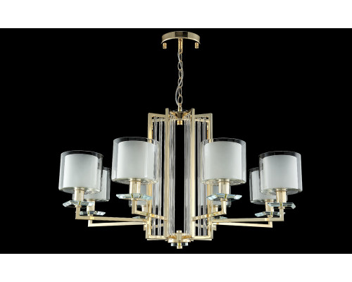Дополнительное фото Люстра подвесная Crystal Lux Nicolas NICOLAS SP-PL8 GOLD/WHITE: Купить в Интернет магазин освещения GCSVET.RU