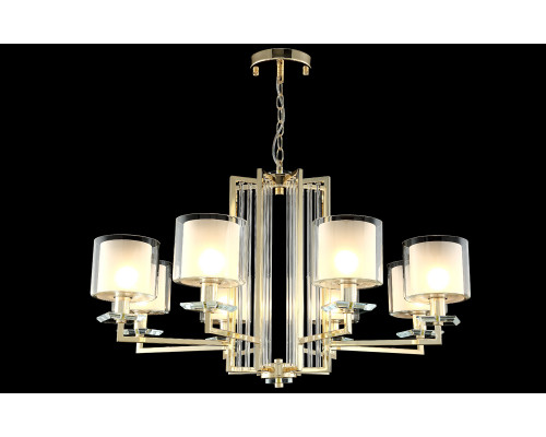 Дополнительное фото Люстра подвесная Crystal Lux Nicolas NICOLAS SP-PL8 GOLD/WHITE: Купить в Интернет магазин освещения GCSVET.RU