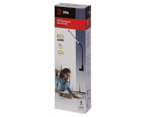 Дополнительное фото Лампа настольная Эра NLED-509-8W-BK Б0059842: Купить в Интернет магазин освещения GCSVET.RU