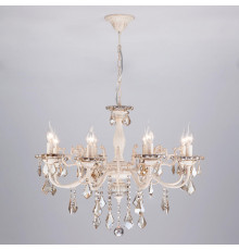 Люстра подвесная Eurosvet 3281/8 белый с золотом/тонированный хрусталь Strotskis