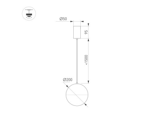 Дополнительное фото Светильник подвесной Arlight SP-Emisfero-R200-16W Day4000 035994: Купить в Интернет магазин освещения GCSVET.RU