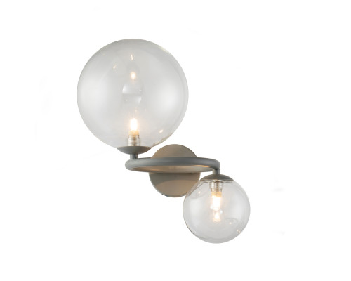 Основное фото Светильник настенный Delight Collection Wendt KG1202W-2 grey/clear: Купить в Интернет магазин освещения GCSVET.RU