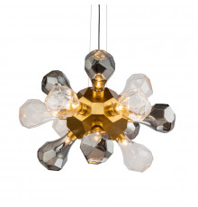 Светильник подвесной Delight Collection KR1197P-12 brass, smoky/clear