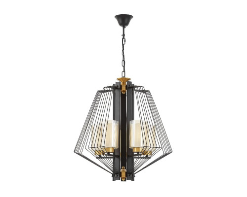 Основное фото Люстра подвесная Lumina Deco Canti LDP 1244-5 BK+MD: Купить в Интернет магазин освещения GCSVET.RU