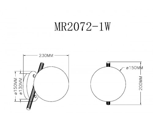 Дополнительное фото Настенный светильник Myfar Francis MR2072-1W: Купить в Интернет магазин освещения GCSVET.RU
