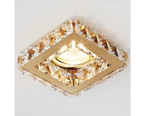 Дополнительное фото Встраиваемый светильник Ambrella Light Crystal K110 CL/G: Купить в Интернет магазин освещения GCSVET.RU