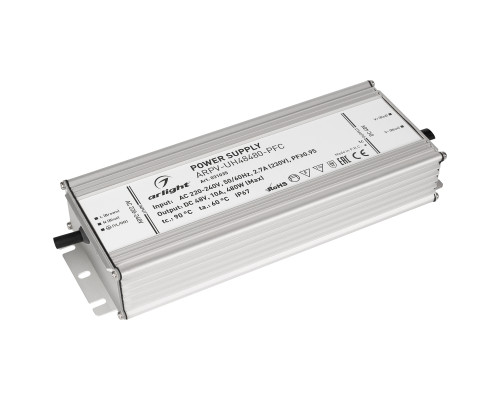 Основное фото Сетевой адаптер Arlight ARPV-UH48480-PFC (48V, 10A, 480W) 031035: Купить в Интернет магазин освещения GCSVET.RU
