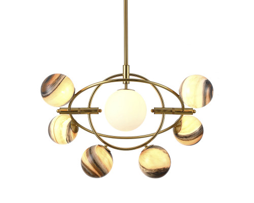 Основное фото Люстра потолочная Delight Collection Planet KG1122P-7B brass: Купить в Интернет магазин освещения GCSVET.RU