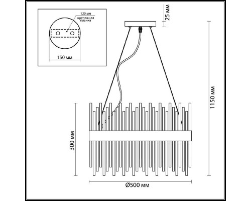Дополнительное фото Люстра подвесная Odeon Light Focco 4722/12: Купить в Интернет магазин освещения GCSVET.RU