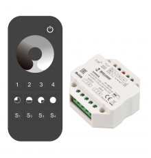 Диммер Arlight SMART-SET-TRIAC-601-72-DIM-PD-IN Black (230V, 1x1.5A, x4, ПДУ 10кн, 2.4G) 036199