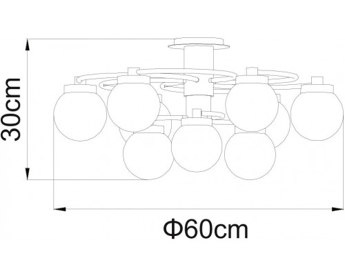 Дополнительное фото Люстра потолочная Arte Lamp Cloud A8170PL-9SS: Купить в Интернет магазин освещения GCSVET.RU