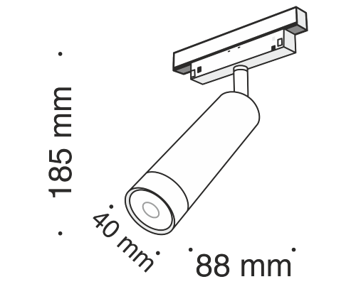 Дополнительное фото Светильник трековый Maytoni Track lamps TR019-2-7W3K-B: Купить в Интернет магазин освещения GCSVET.RU