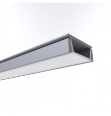 Профиль П-образный накладной Apeyron ширина ленты до 10мм (рассеиватель, заглушки - 2шт) 08-05