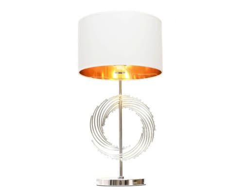 Дополнительное фото Лампа настольная Lumina Deco Fabi LDT 5531 CHR+WT: Купить в Интернет магазин освещения GCSVET.RU