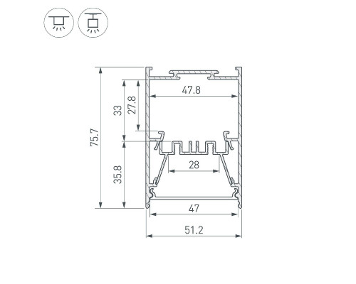 Дополнительное фото Алюминиевый профиль Arlight LINE-5075-HONEYCOMB-2000 BLACK 044874: Купить в Интернет магазин освещения GCSVET.RU
