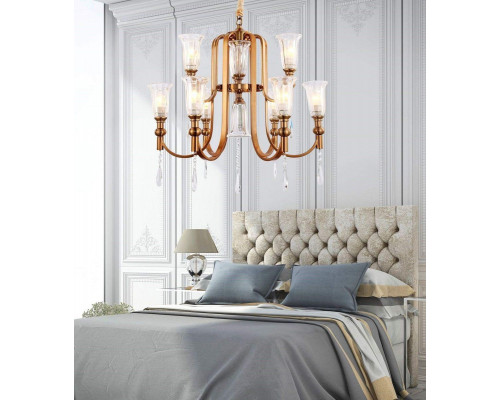Дополнительное фото Подвесная люстра Lumina Deco Rionella LDP 8041-6+3 S.GD: Купить в Интернет магазин освещения GCSVET.RU
