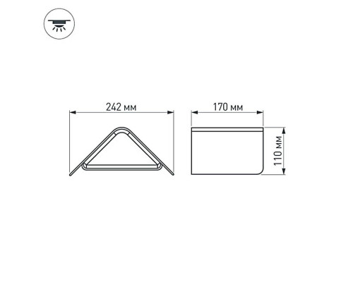 Дополнительное фото Настенный светильник Arlight LGD-Wall-Delta-1B-12W Warm White 019779: Купить в Интернет магазин освещения GCSVET.RU