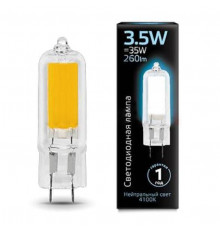 Светодиодная лампа Gauss G4 3.5W 4100K прозрачная 107807203