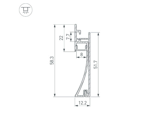 Дополнительное фото Профиль Arlight PLINTUS-H58-F-2000 WHITE 045297: Купить в Интернет магазин освещения GCSVET.RU