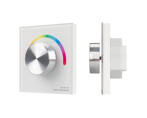 Основное фото Панель Arlight Smart-P8-RGB-G-IN White (12-24V, 3x4A, Rotary, 2.4G) 033764: Купить в Интернет магазин освещения GCSVET.RU