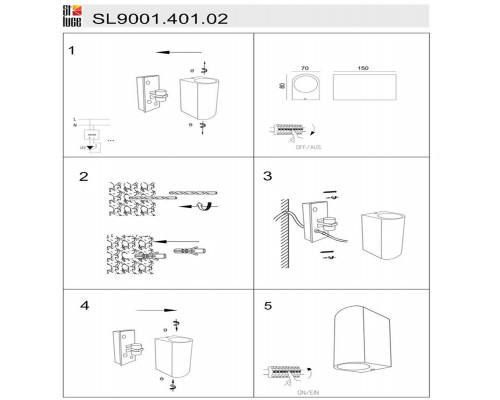 Дополнительное фото Светильник настенный для улицы ST Luce Borgo SL9001.401.02: Купить в Интернет магазин освещения GCSVET.RU