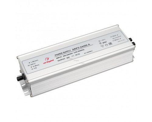 Основное фото Сетевой адаптер Arlight ARPV-24400-A 24V 400W IP67 16,7A 026456(1): Купить в Интернет магазин освещения GCSVET.RU