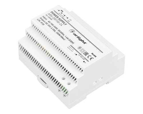 Основное фото Сетевой адаптер Arlight ARV-DR150-24 (24V, 6.25A, 150W) 035700: Купить в Интернет магазин освещения GCSVET.RU