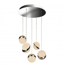 Люстра подвесная LED iLedex CRystal Ball C4474-5R CR