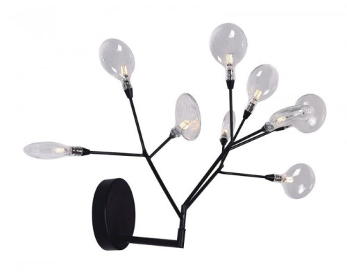 Основное фото Настенный светильник Crystal Lux Evita AP9 BLack/Transparent: Купить в Интернет магазин освещения GCSVET.RU