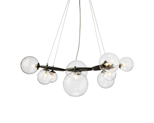 Основное фото Люстра подвесная Delight Collection Wendt KG1202P-9 grey/clear: Купить в Интернет магазин освещения GCSVET.RU