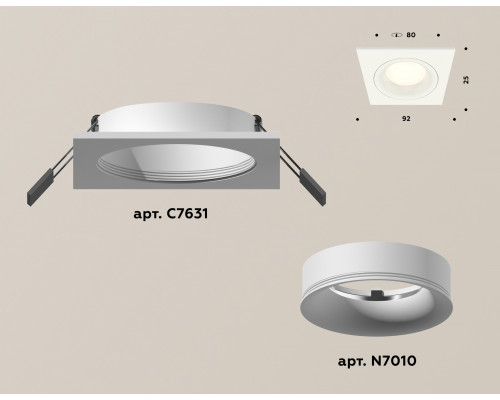 Дополнительное фото Светильник встраиваемый Ambrella Light Techno XC7631001 (C7631, N7010): Купить в Интернет магазин освещения GCSVET.RU
