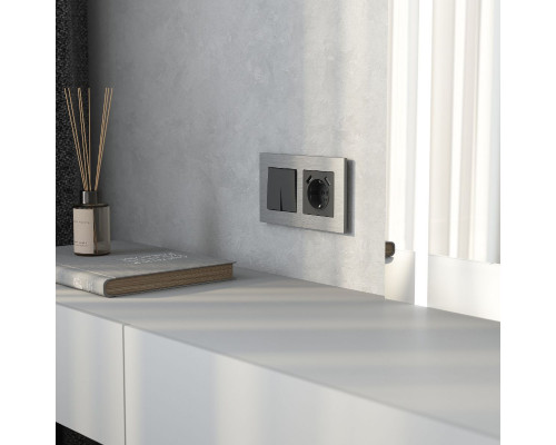 Дополнительное фото Рамка на 2 поста Werkel AluMax 4690389204036 W0023506 a066327: Купить в Интернет магазин освещения GCSVET.RU