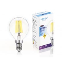 Лампа светодиодная Ambrella Light Filament G45 E14 6W 4200K 204215