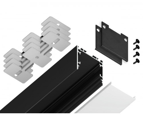 Дополнительное фото Алюминиевый профиль Ambrella Light Profile System GP2500BK: Купить в Интернет магазин освещения GCSVET.RU