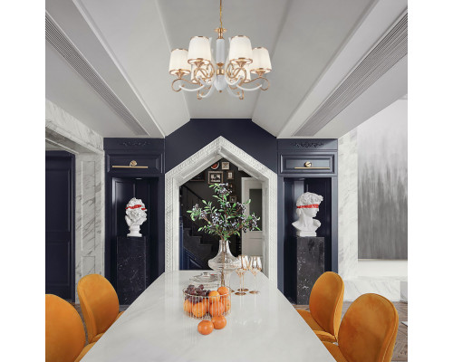 Дополнительное фото Люстра подвесная Arte Milano Florentia-3857 303857/6 Wh/Gd: Купить в Интернет магазин освещения GCSVET.RU