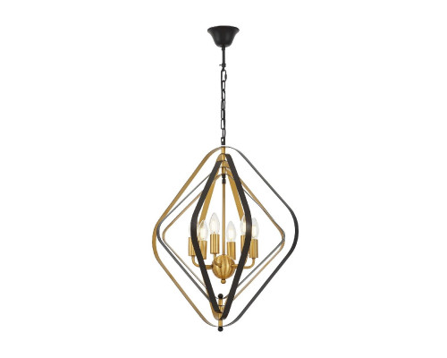 Основное фото Люстра подвесная Lumina Deco Crulia LDP 8005-6 BK+MD: Купить в Интернет магазин освещения GCSVET.RU
