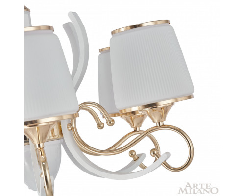 Дополнительное фото Люстра подвесная Arte Milano Florentia-3857 303857/6 Wh/Gd: Купить в Интернет магазин освещения GCSVET.RU