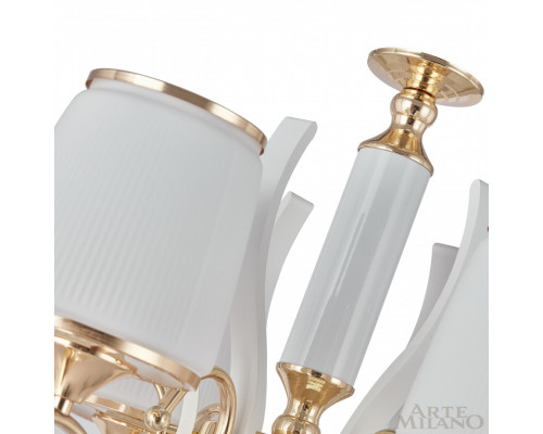 Дополнительное фото Люстра подвесная Arte Milano Florentia-3857 303857/6 Wh/Gd: Купить в Интернет магазин освещения GCSVET.RU