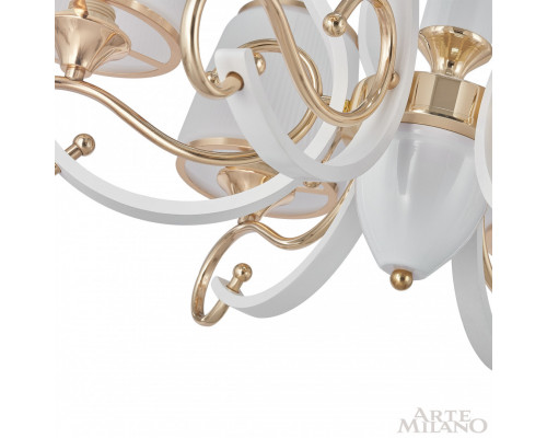 Дополнительное фото Люстра подвесная Arte Milano Florentia-3857 303857/6 Wh/Gd: Купить в Интернет магазин освещения GCSVET.RU