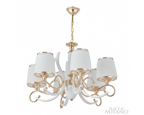 Дополнительное фото Люстра подвесная Arte Milano Florentia-3857 303857/6 Wh/Gd: Купить в Интернет магазин освещения GCSVET.RU