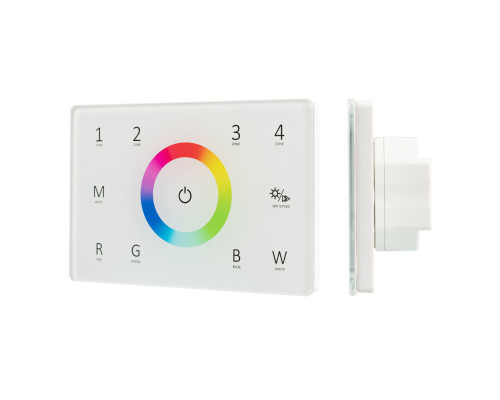 Основное фото Панель Arlight Sens Smart-P85-RGBW White (230V, 4 зоны, 2.4G) 028404: Купить в Интернет магазин освещения GCSVET.RU