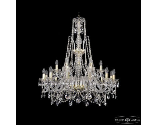 Основное фото Люстра подвесная Bohemia Ivele Crystal 1411/12+6/300/XL-96 G: Купить в Интернет магазин освещения GCSVET.RU