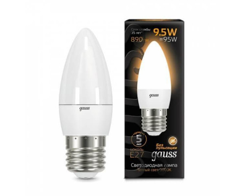 Основное фото Светодиодная лампочка Gauss LED Candle 103102110: Купить в Интернет магазин освещения GCSVET.RU
