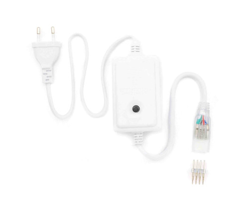 Основное фото Шнур питания Apeyron с однокнопочным контроллером для RGB светодиодной ленты 220В smd5050 60д/м 03-52: Купить в Интернет магазин освещения GCSVET.RU