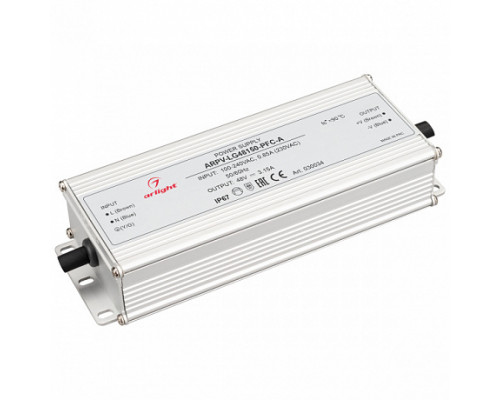 Основное фото Сетевой адаптер Arlight ARPV-LG48150-PFC-A 48V 150W IP67 3,15A 030034: Купить в Интернет магазин освещения GCSVET.RU