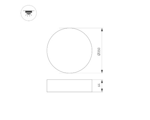 Дополнительное фото Светильник потолочный Arlight IM-RONDO-EMERGENCY-3H-R350-33W Day4000 (BK, 120 deg, 230V) 041068: Купить в Интернет магазин освещения GCSVET.RU